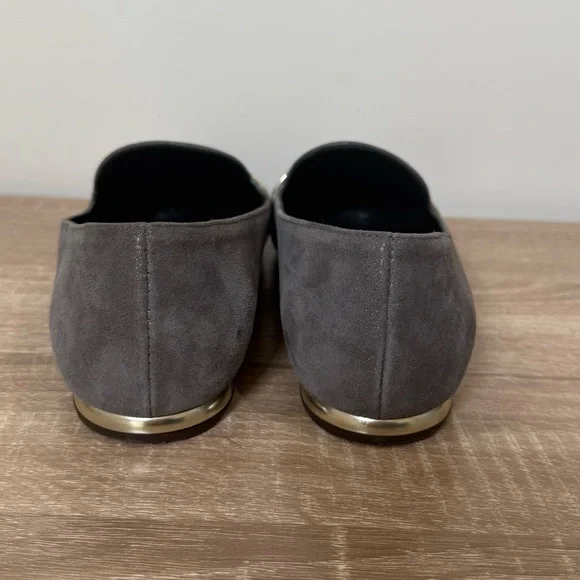AGL Women's Gray Loafers with Gold Detail - Picture 4 of 8